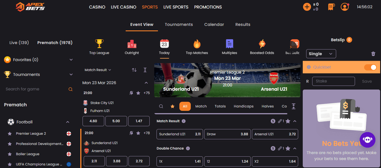 Apex Bets User Experience & Website Design