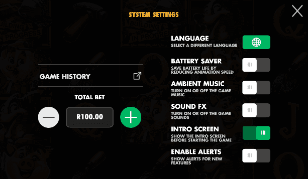 Before you start spinning, check out the settings menu