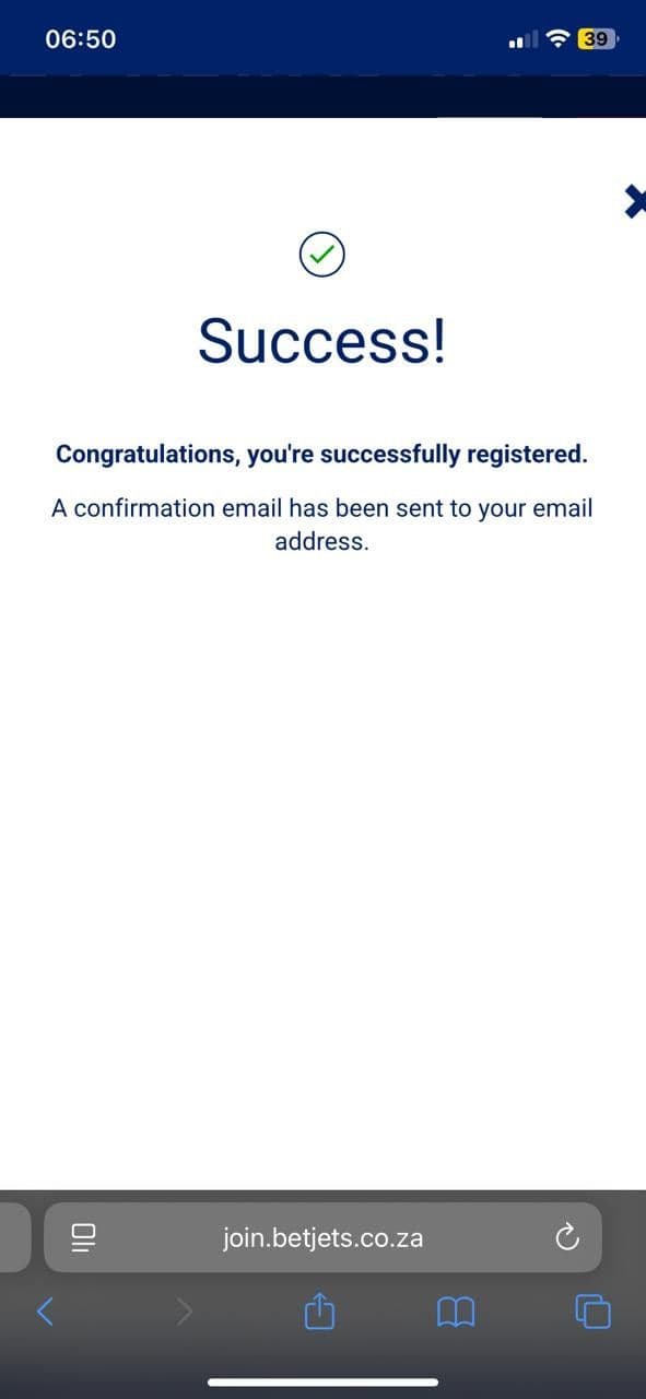 BetJets Registration Guide