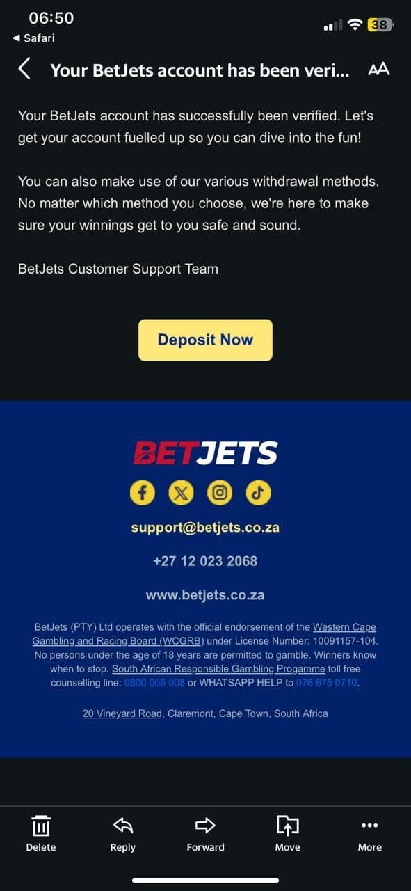 BetJets Registration Guide