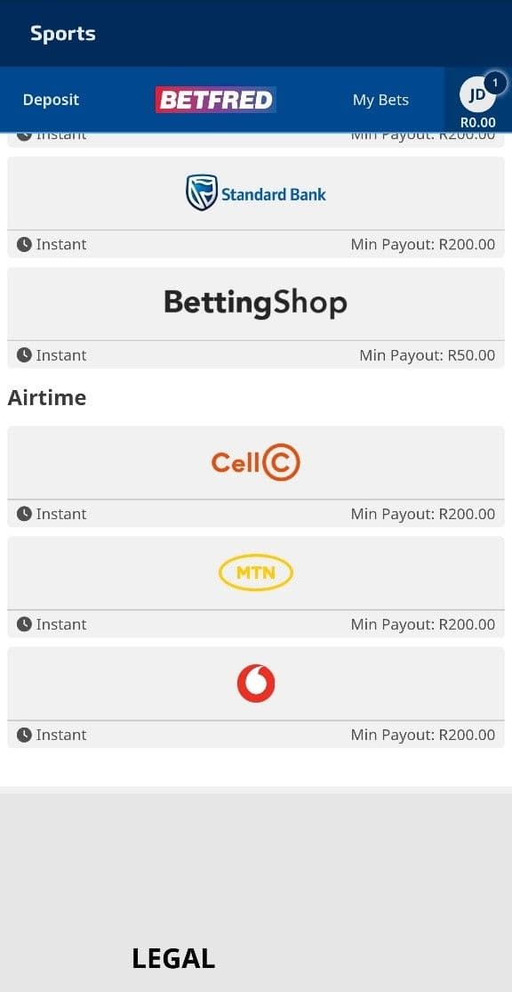 Betfred Withdrawal Limits