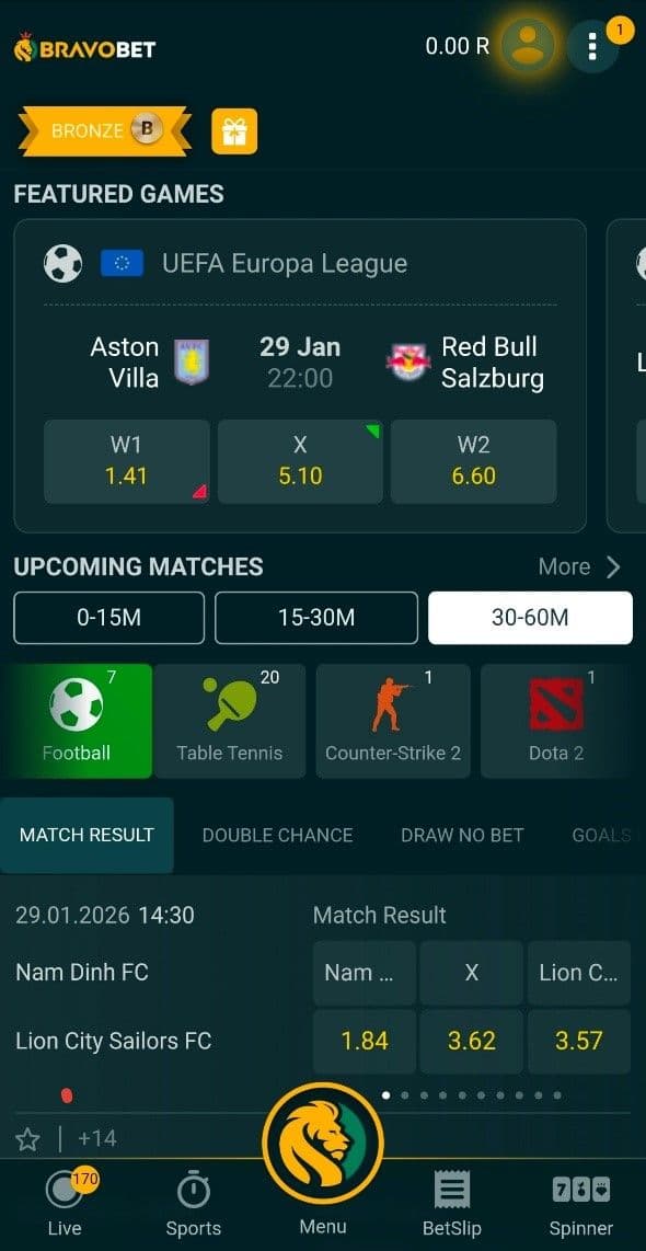 Betting Markets at Bravobet