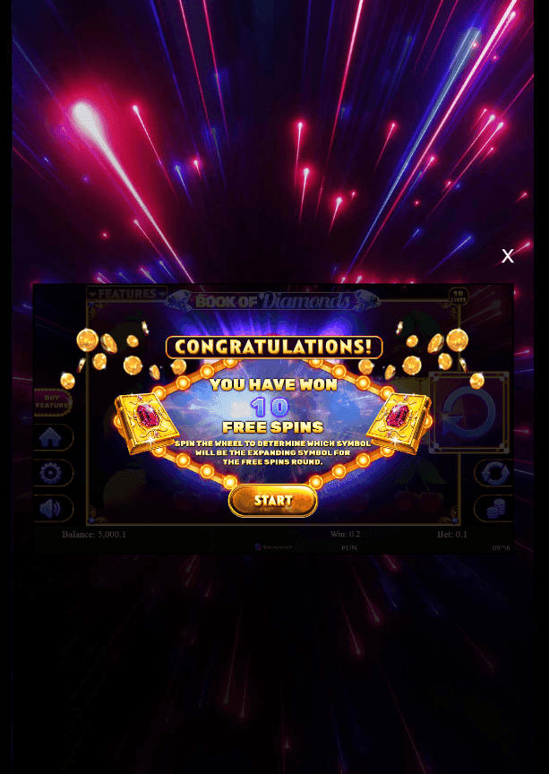 Book of Diamonds Bonus