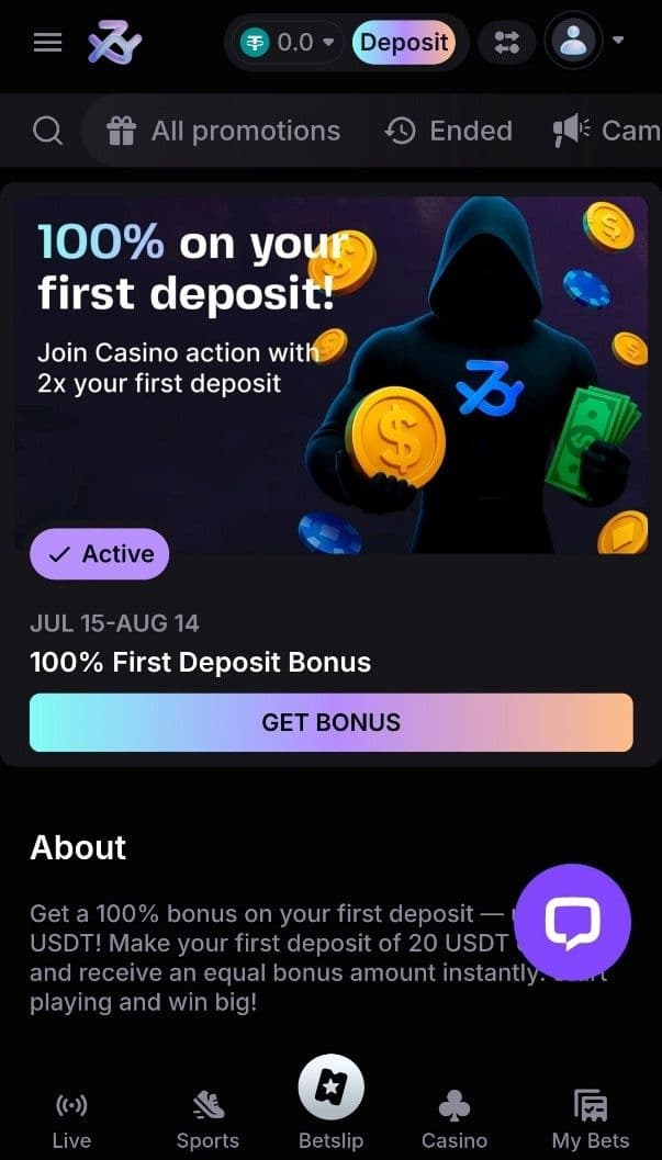 Bookmaker.XYZ Sports and Casino Welcome Offer