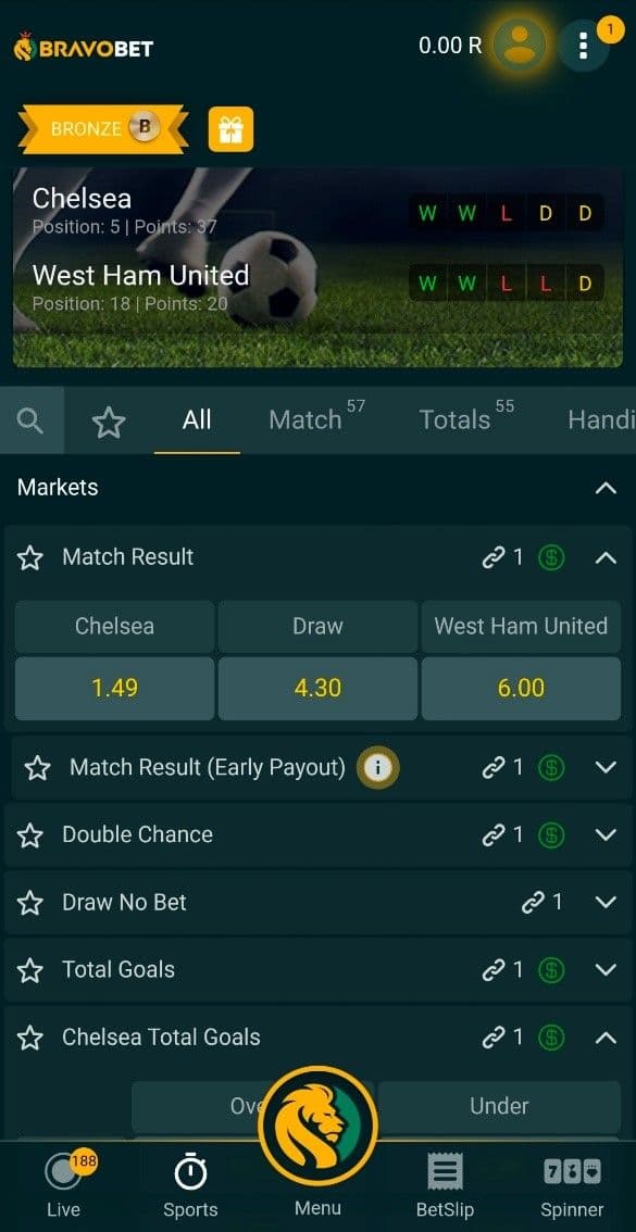 Bravobet Sports Betting Odds