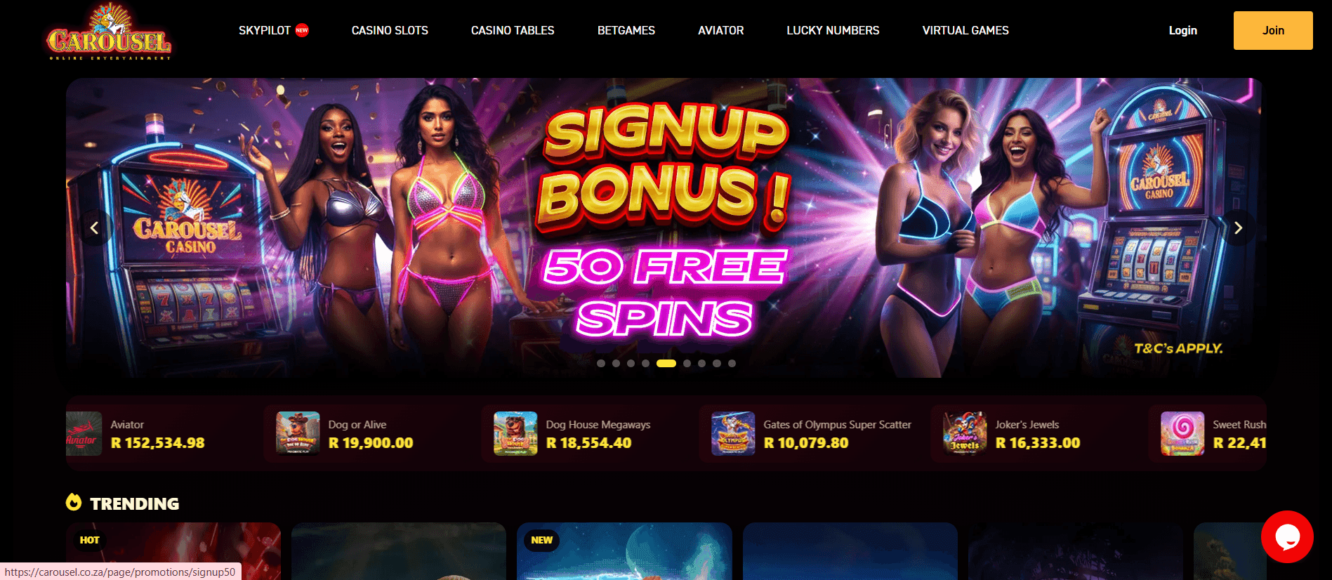 Carousel Have a Welcome Bonus