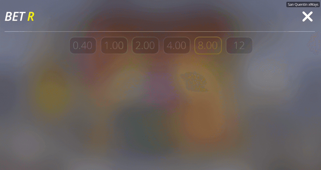 Click the coin button at the bottom right of your screen and select your stake.