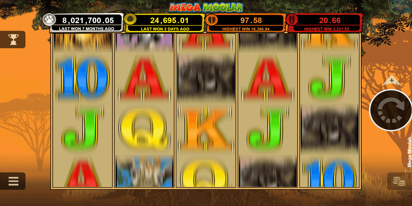 Click the spin button to start up the reels