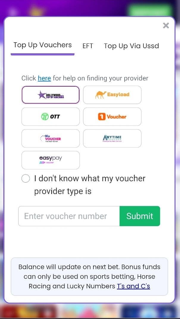 Create an account at your chosen online casino