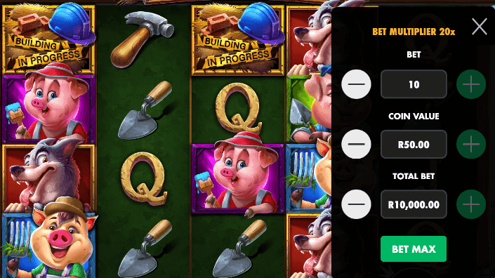 Decide how much you are betting and use the coin symbol to set your bet!