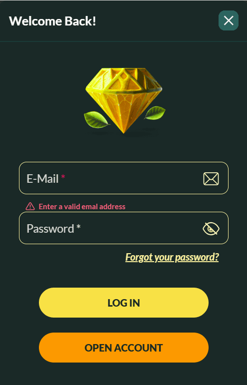 Enter your email address and password