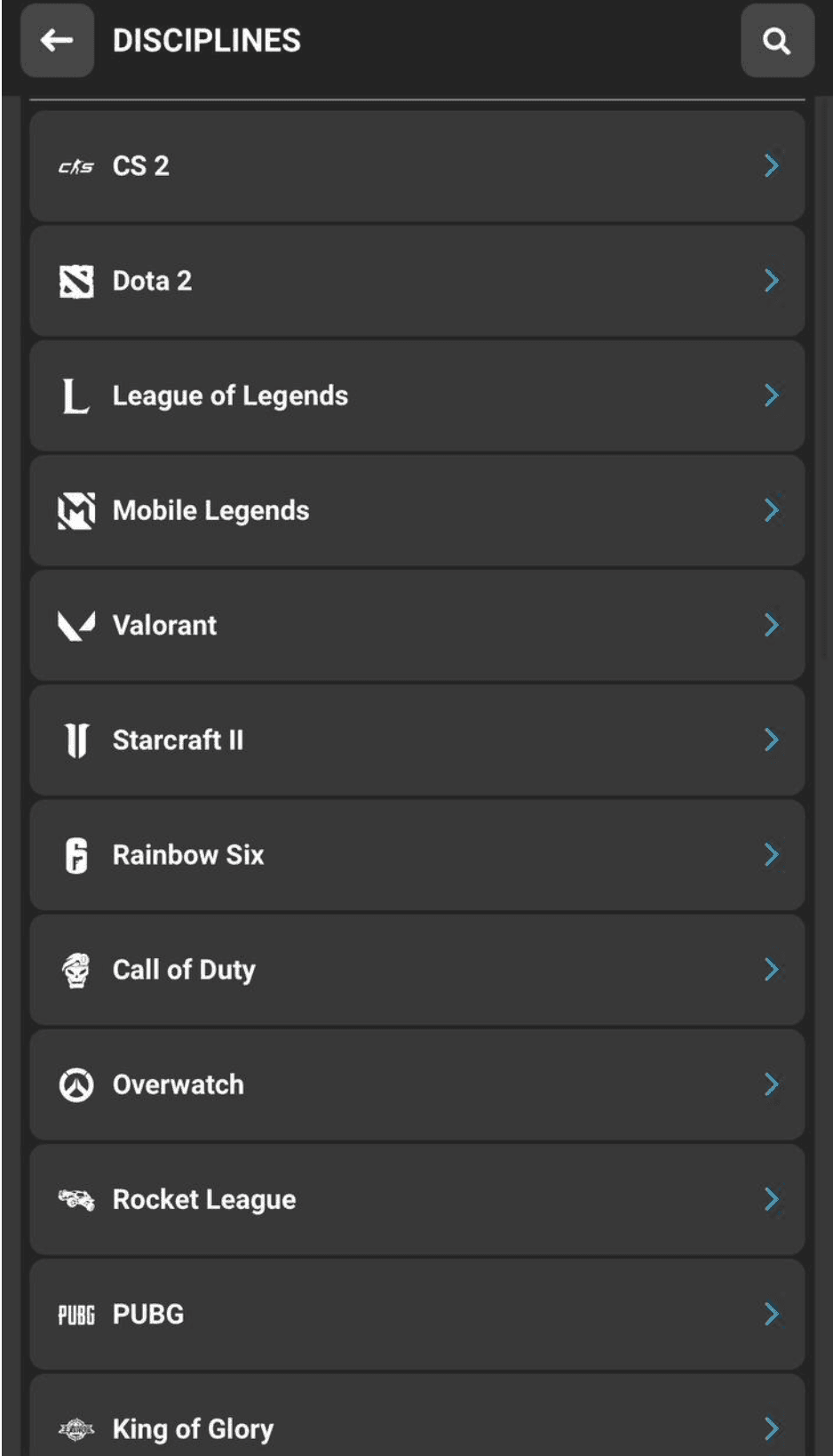 Esports Betting at Megapari