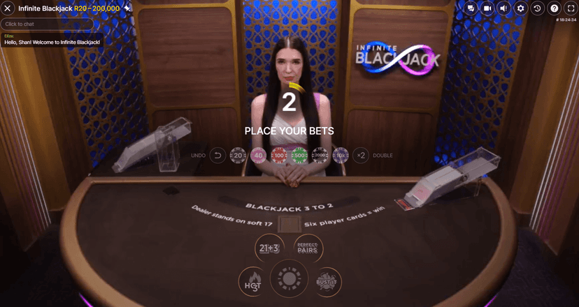 Evolution Live Infinite Blackjack Review
