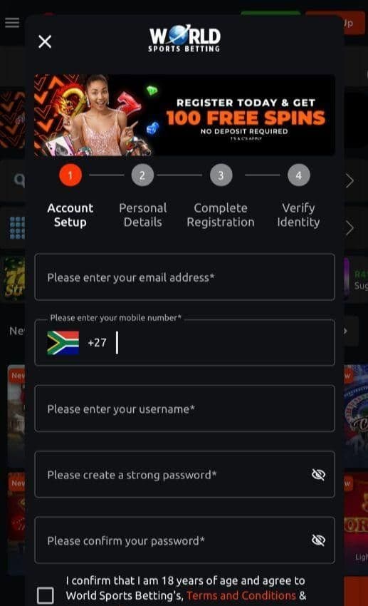 Fill in your details and complete the FICA verification