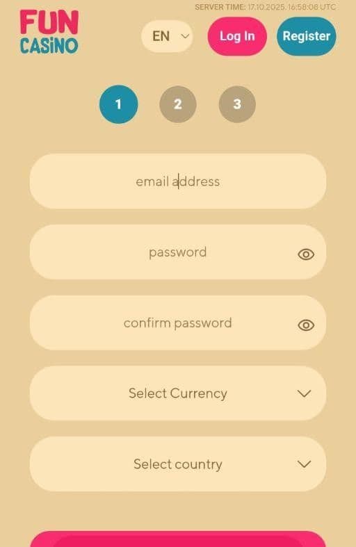 Fill in your personal details and double-check them..