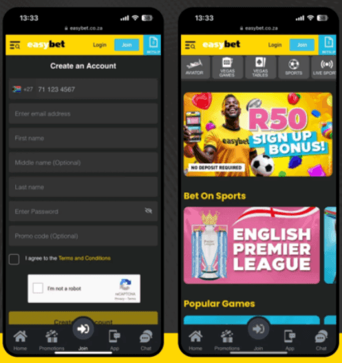 Fill in your personal details easybet