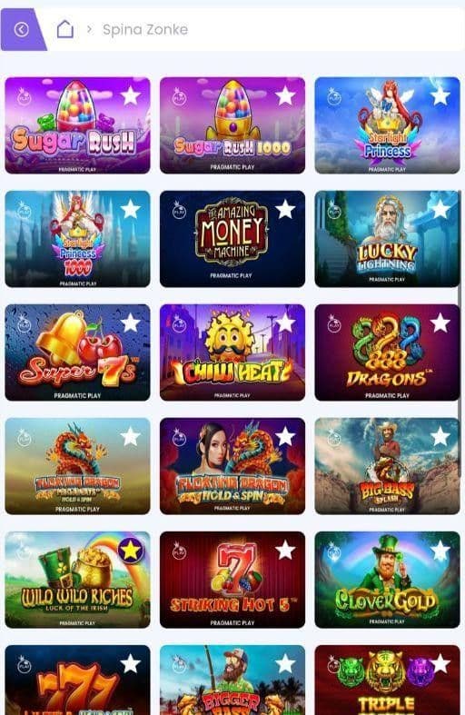 Filter the Spina Zonke library by Pragmatic Play titles..