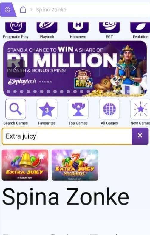 Filter the Spina Zonke library by Pragmatic Play titles