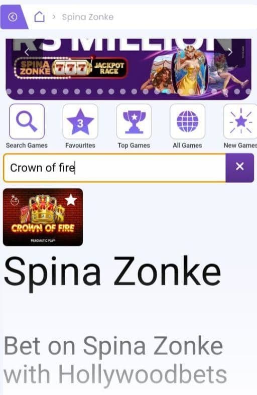 Find Crown of Fire in the Pragmatic Play Spina Zonke library