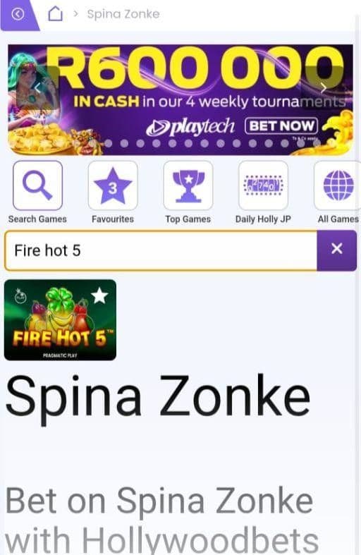 Find Fire Hot 5 in the casino’s Pragmatic Play library