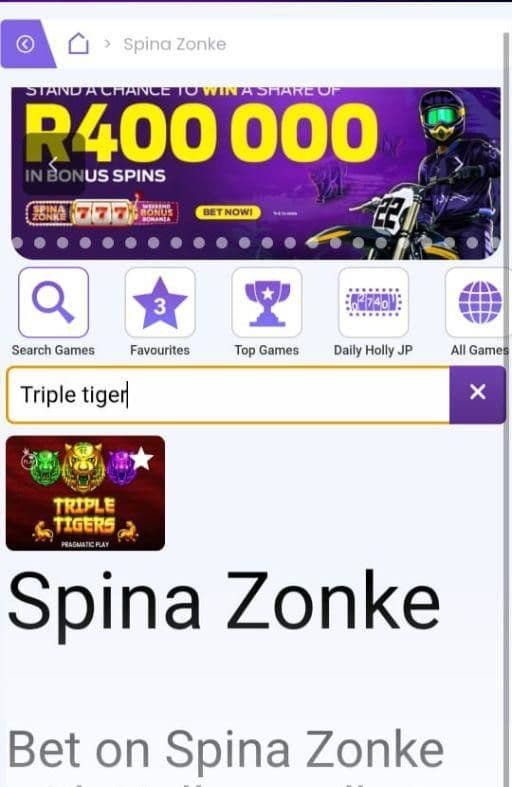 Find Triple Tiger in the casino’s Pragmatic library