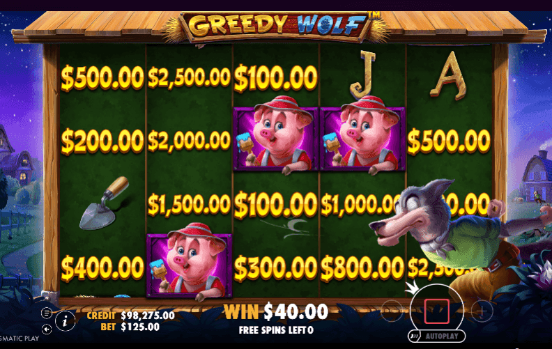Free Spins greedy wolf