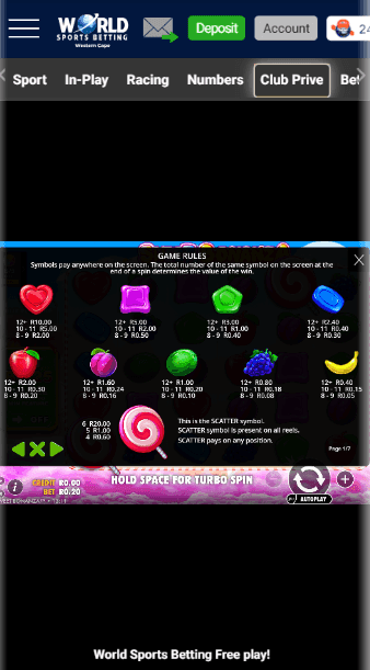 Game Symbols and Payouts Sweet Bonanza