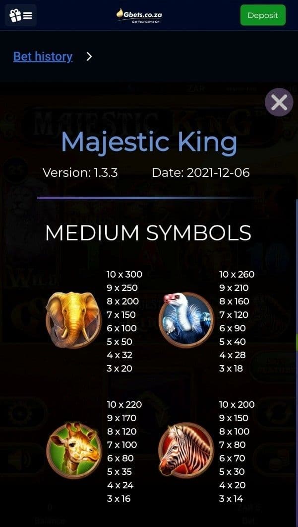 Game Symbols and Payouts majestic kind slot.jpg