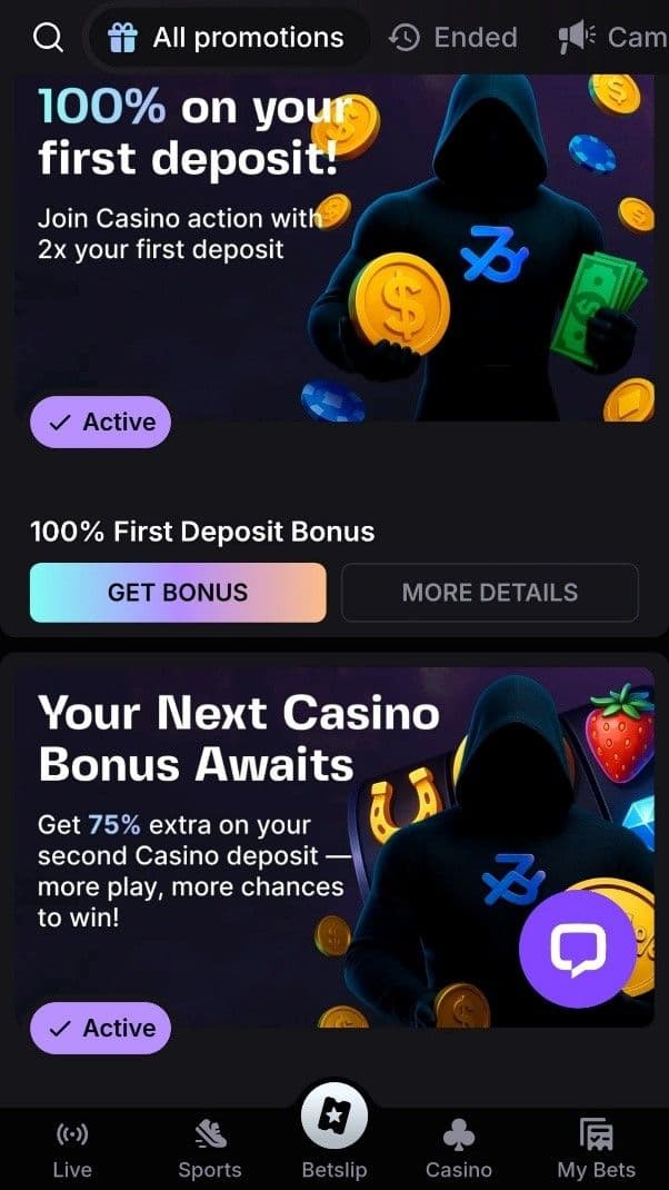 Get the Bookmaker.XYZ app for your mobile device