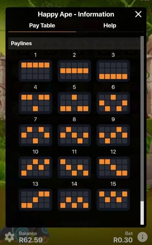 Happy APe Reels, Rows, Paylines.jpg