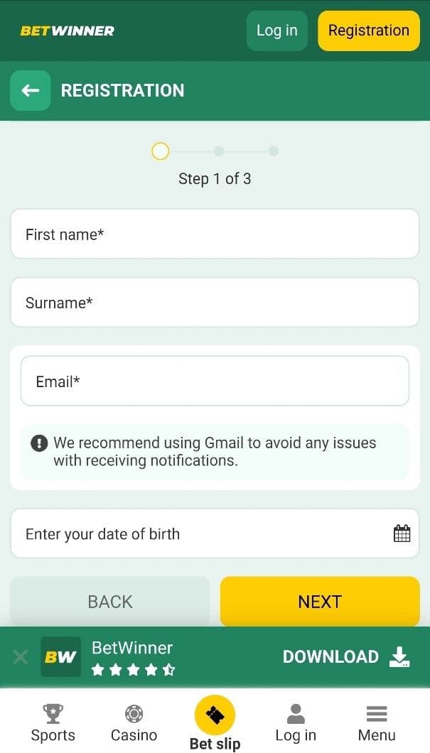 Head over to the BetWinner site on your desktop or mobile