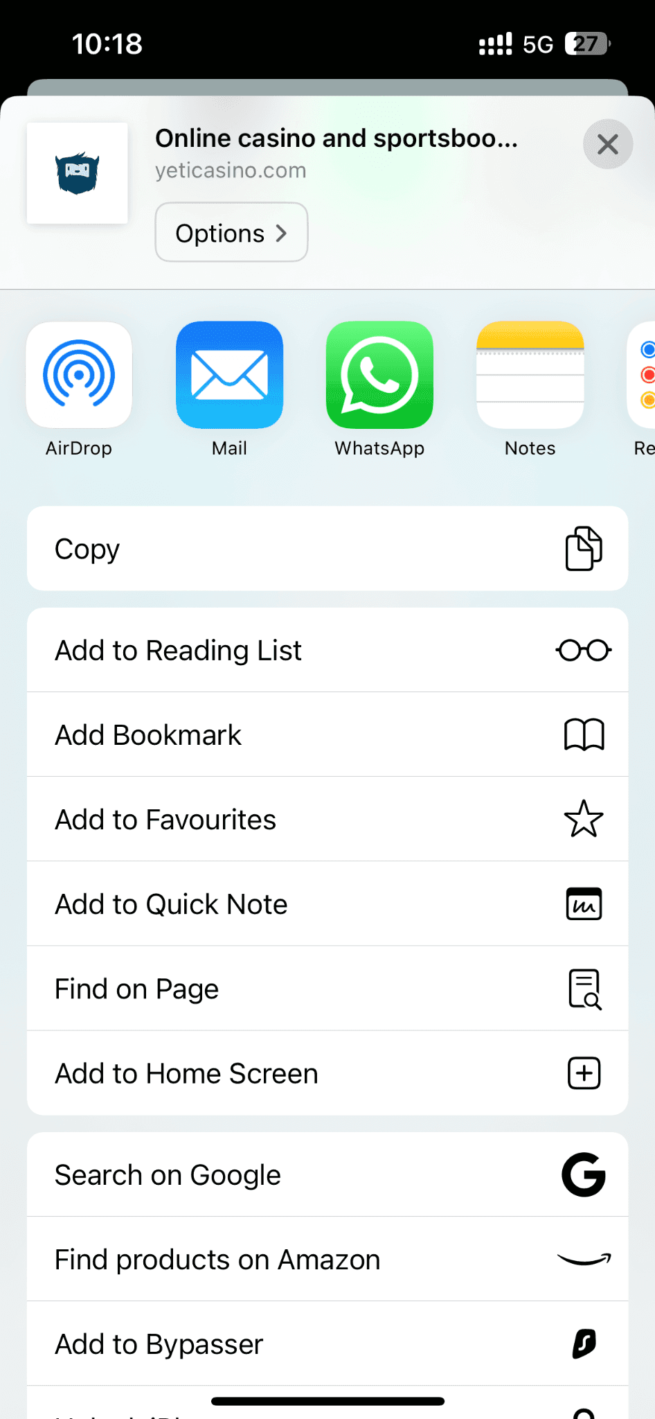 If you’re using Safari, click on the share button