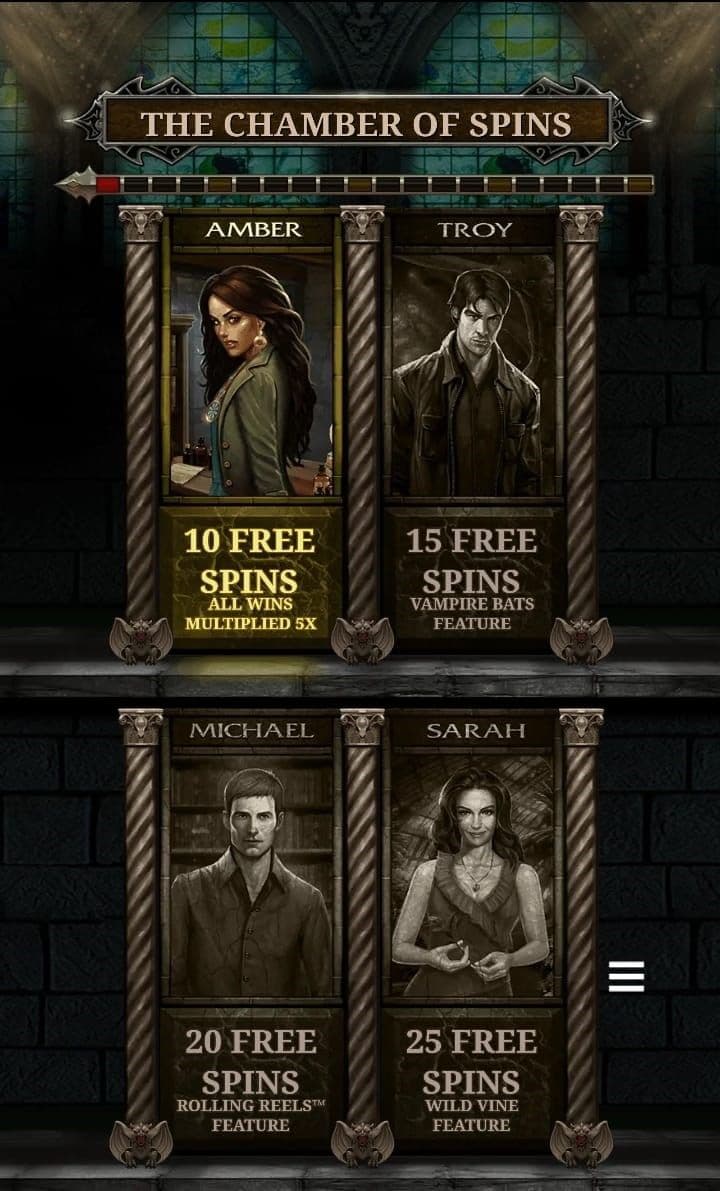 Immortal Romance Bonus and Key Features