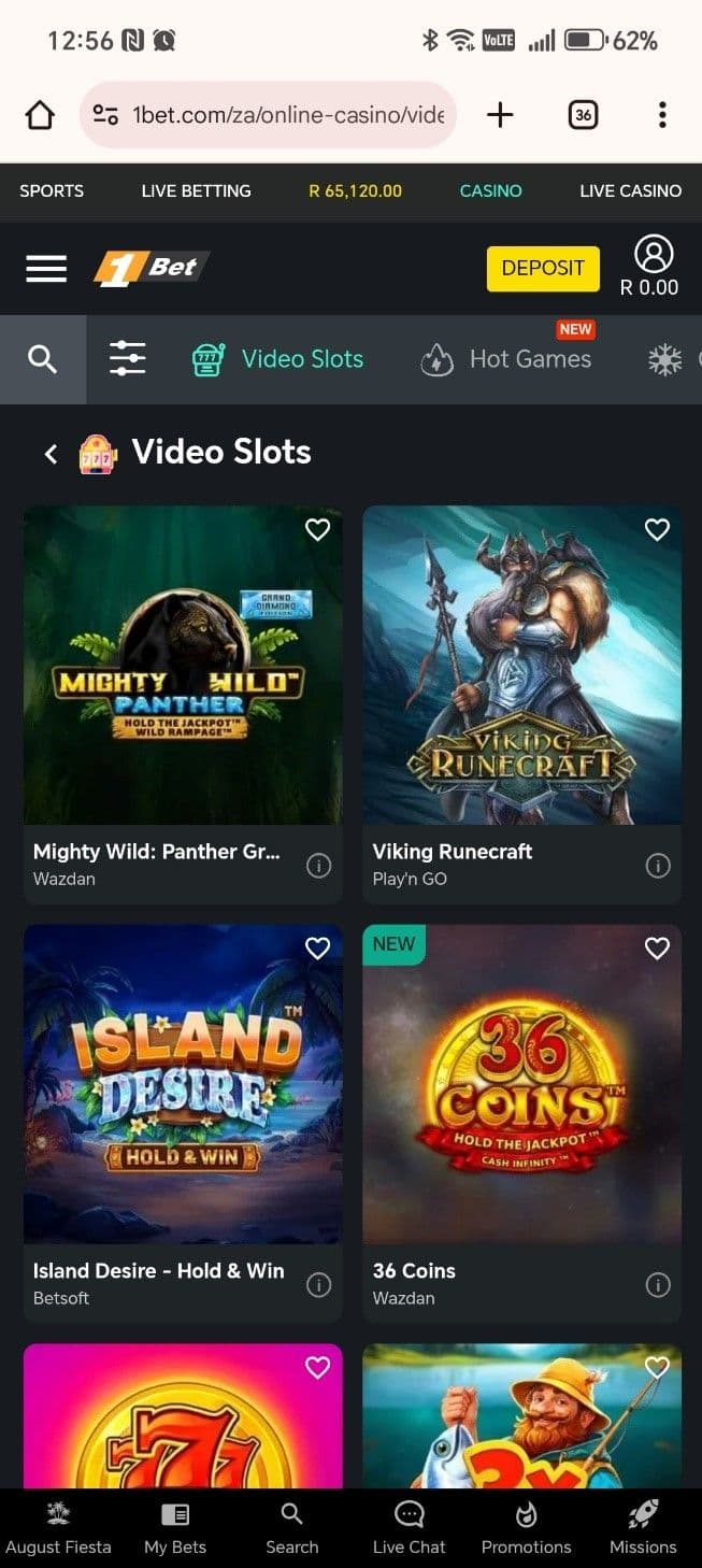 Jackpot Games & Popular Picks 1Bet