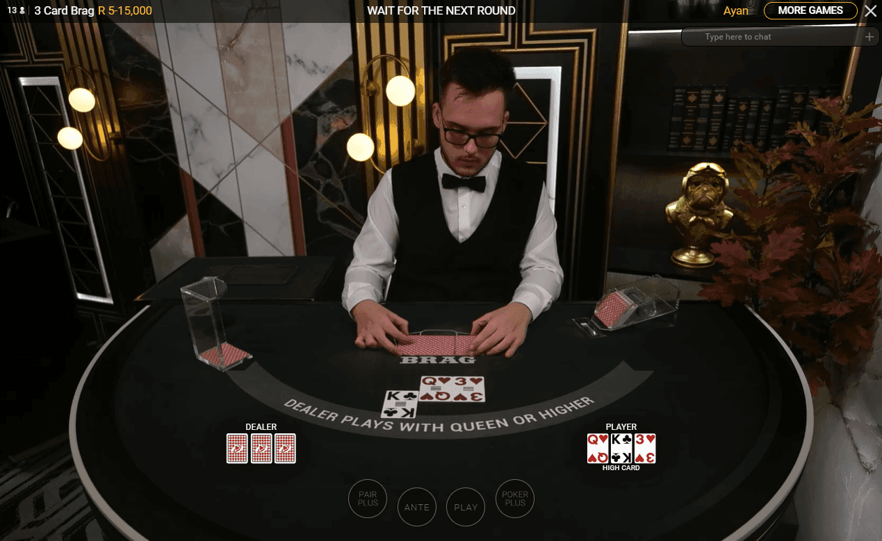 Live 3 Card Brag Review