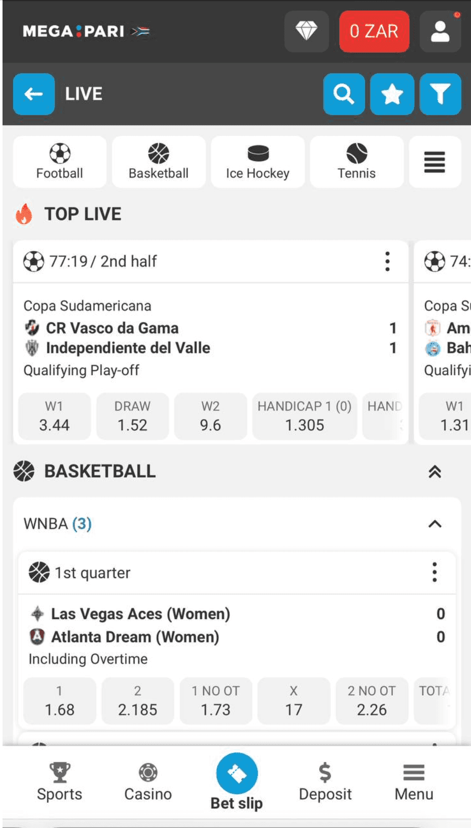 Live Betting & Streaming Megapari