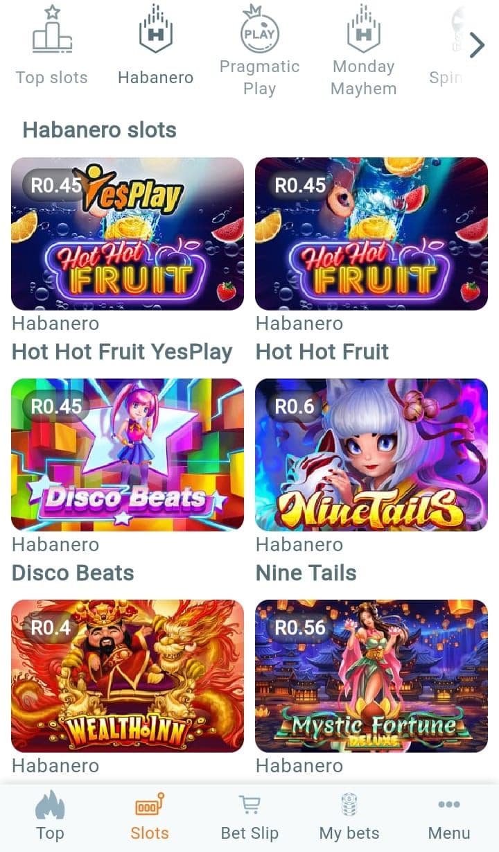 Log in or sign up on the online casino site.