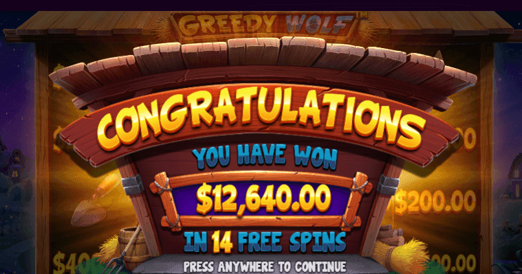 Max Win Potential greedy wolf