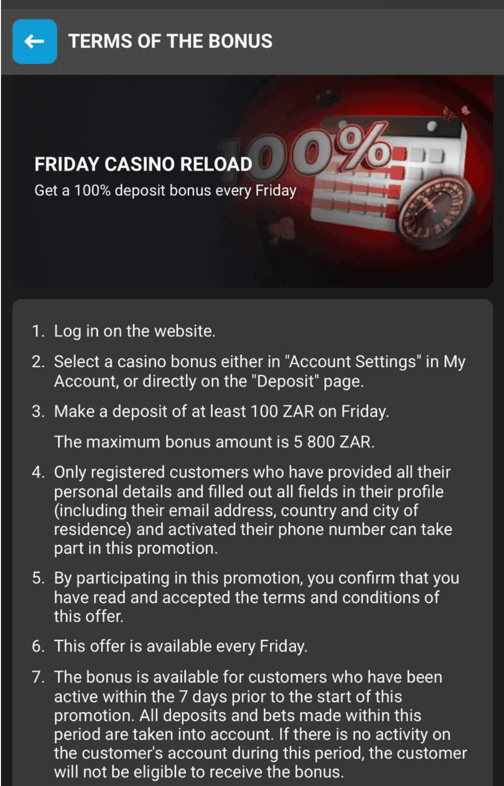 Megapari Casino Promotions in South Africa