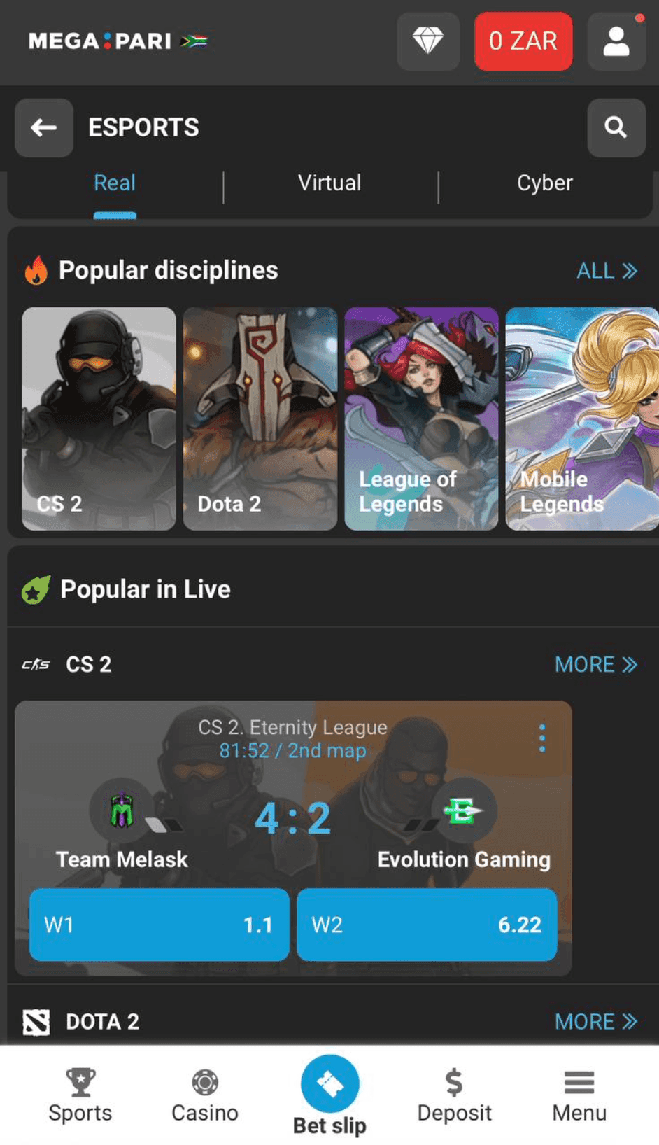 Megapari Esports Betting Review