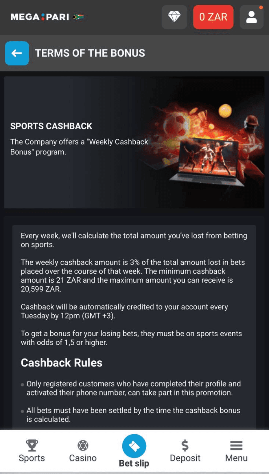 Megapari Sports Betting Promotions for SA Gamblers