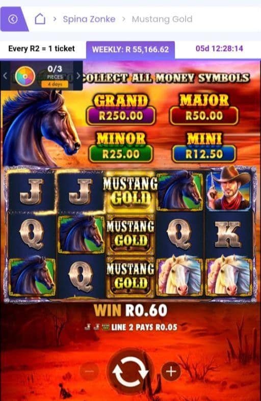 Mobile Play Experience mustang gold