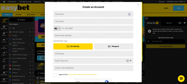 Navigate to the home page of your chosen bookie and register an account