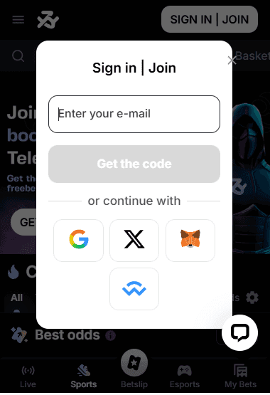 Once you are on the site, you will have to click on the '' Sign up''