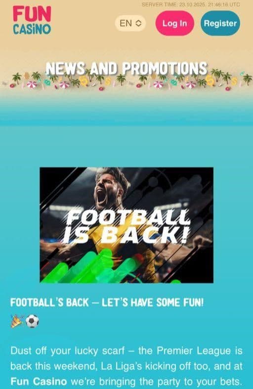 Open the FUN Casino App