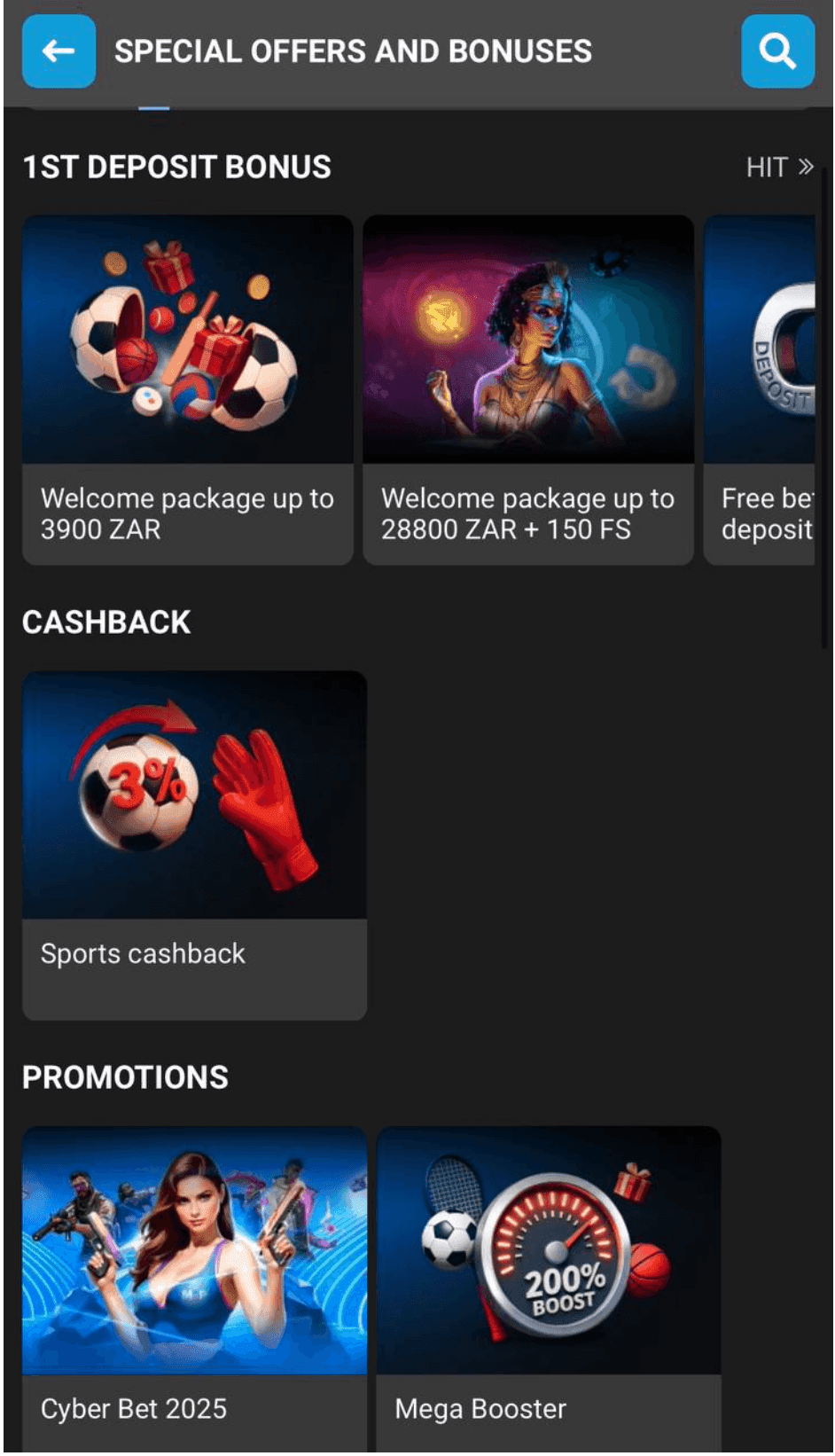 Other Megapari Promotional Offers for Sports and Casino