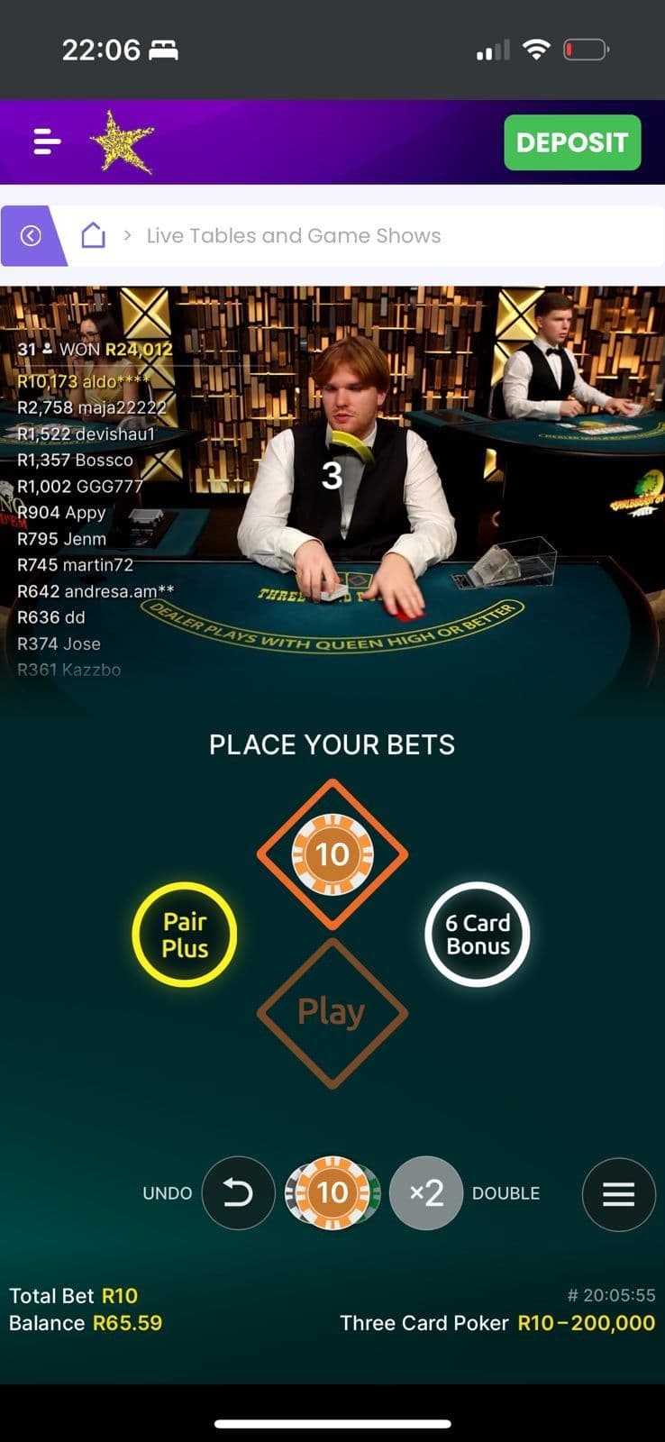 Place your Ante bet, and a side bet if you like