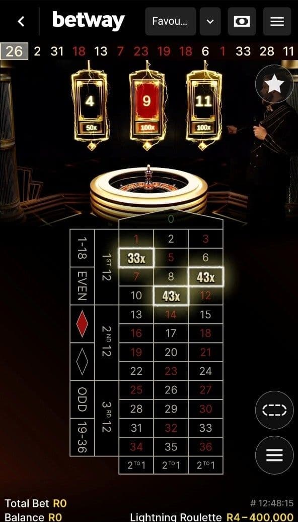 Lightning Roulette for Real Money in South Africa Playing Guide