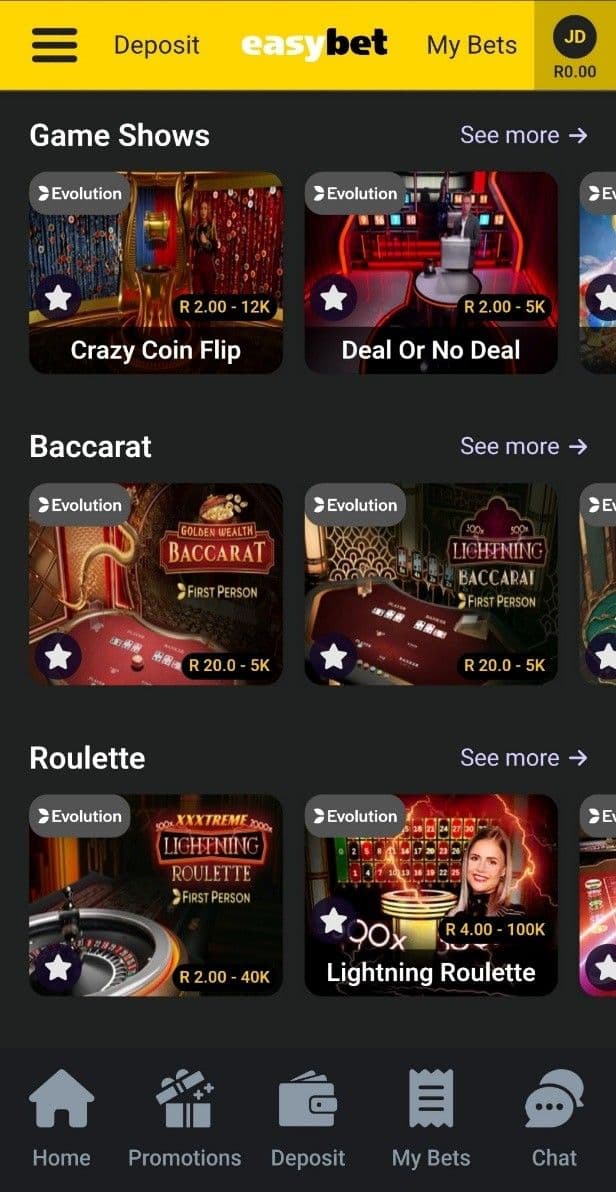 Live Casino Games in South Africa Playing Guide