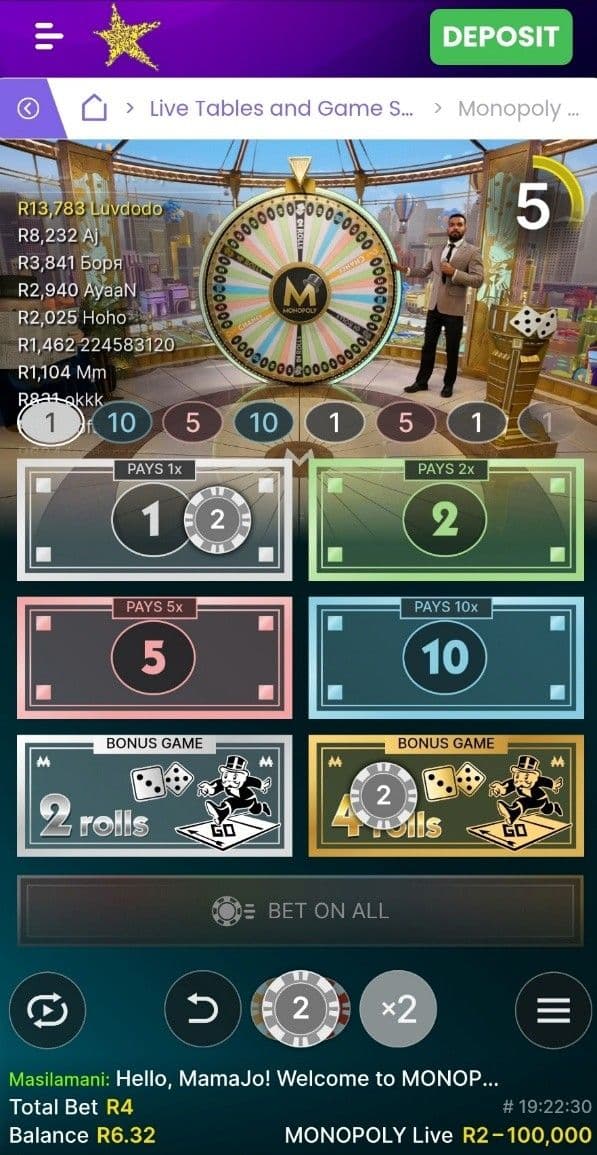 Monopoly Live in South Africa Playing Guide